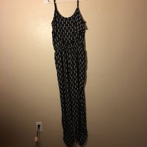 Black and White Patterned Jumpsuit